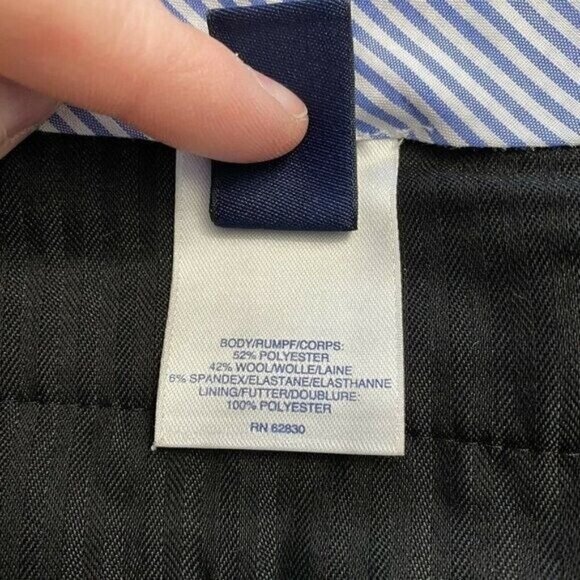 The Outfitters Lands' End Men's Pants Size 34 Traditional Fit Black Wool Blend - Picture 6 of 7